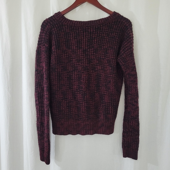 Forever 21 Knit Crew Neck Sweater in Red & Black Heather Women’s Size M - Picture 2 of 4